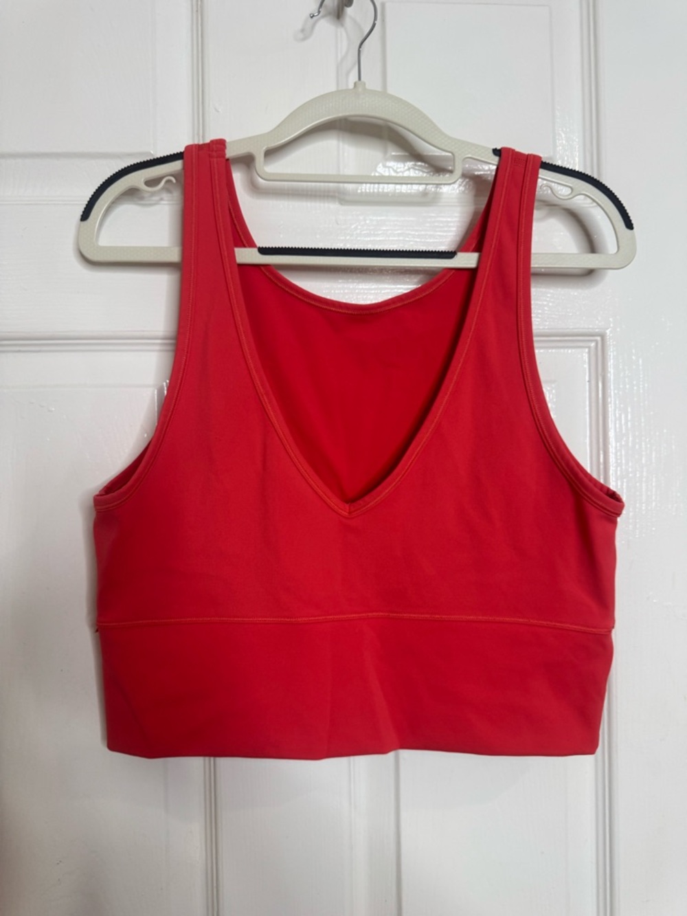 lululemon athletica Coral-Red V-Neck Athletic Tank